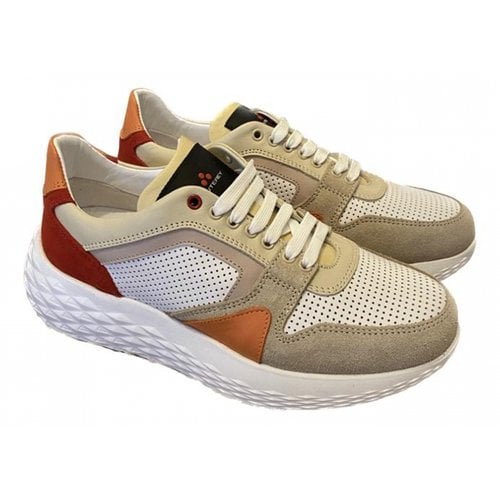 Pre-owned Peuterey Leather Trainers In Multicolour