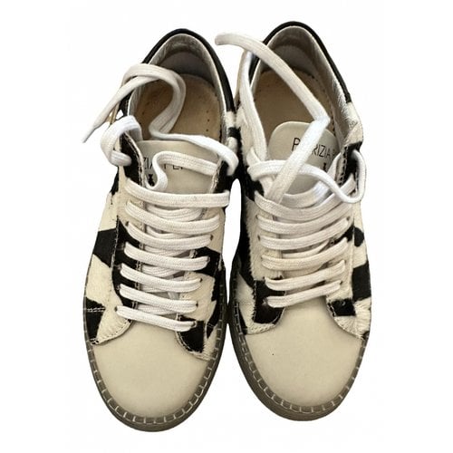 Pre-owned Patrizia Pepe Pony-style Calfskin Trainers In White