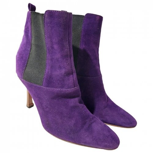 Pre-owned Dolce & Gabbana Boots In Purple