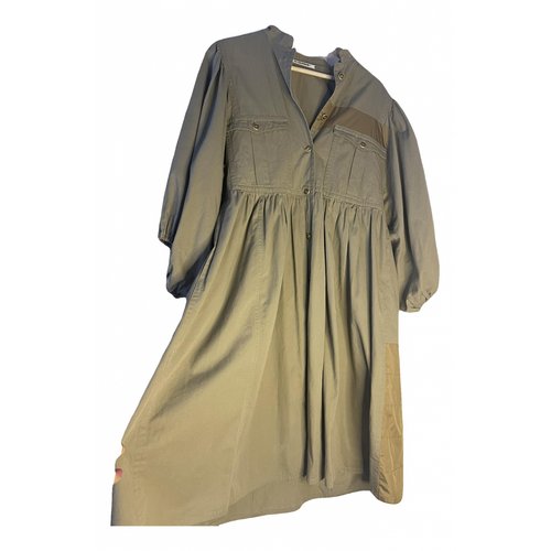 Pre-owned Jil Sander Mid-length Dress In Khaki