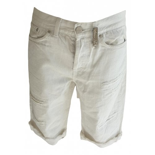 Pre-owned John Richmond Short Jeans In White