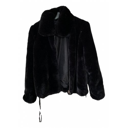 Pre-owned Zoe Karssen Faux Fur Jacket In Black