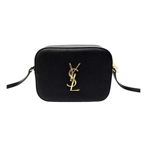 Pre-owned Saint Laurent Lou Leather Handbag In Black