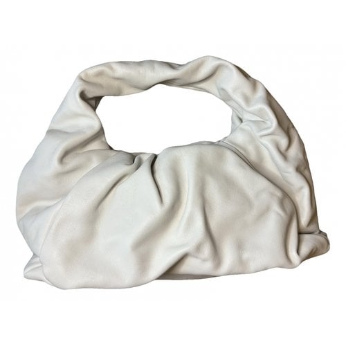 Pre-owned Bottega Veneta Shoulder Pouch Leather Handbag In White