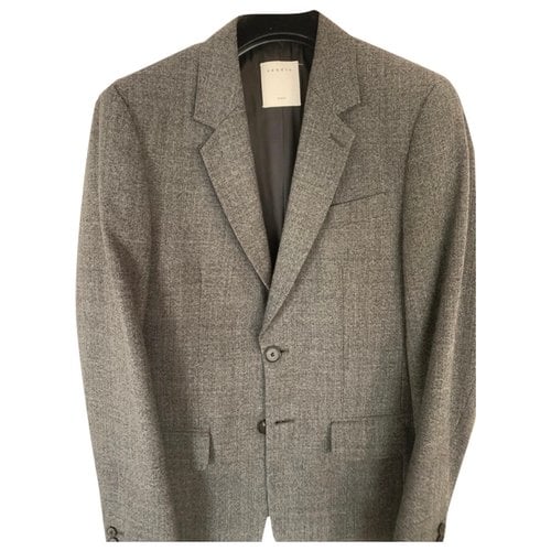 Pre-owned Sandro Fall Winter 2020 Wool Suit In Grey