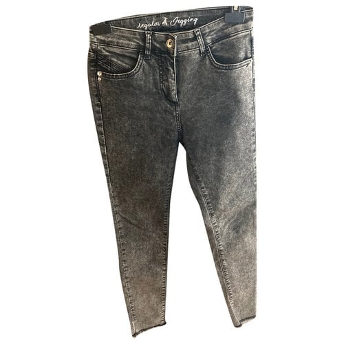 Pre-owned Patrizia Pepe Slim Jeans In Grey