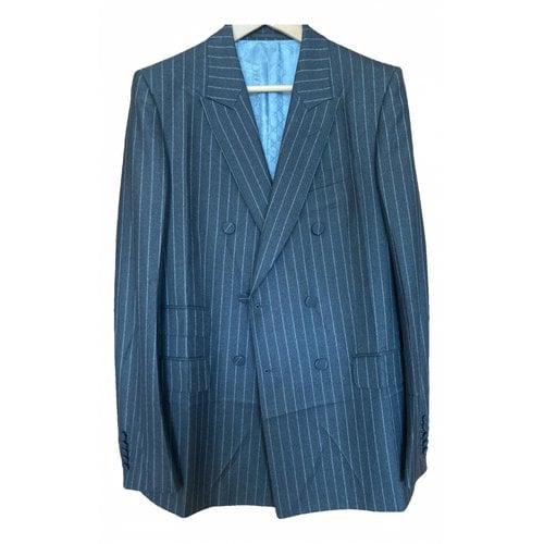 Pre-owned Gucci Wool Jacket In Blue