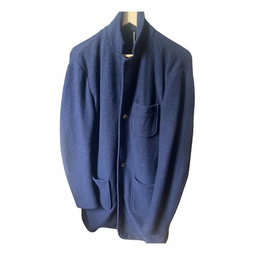 Pre-owned Mauro Grifoni Wool Coat In Blue