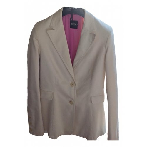 Pre-owned Costume National Suit Jacket In Beige