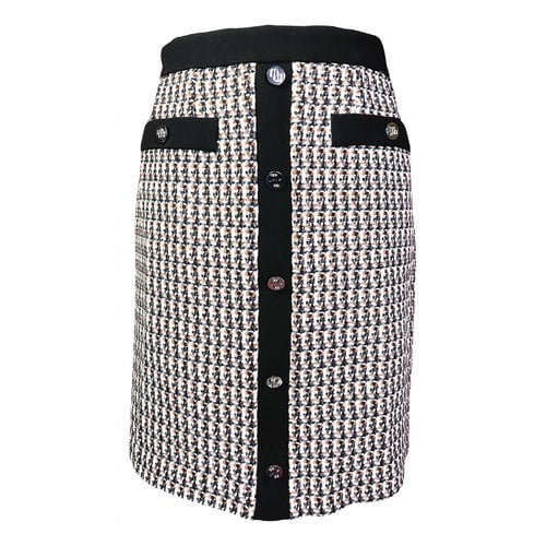 Pre-owned Maje Tweed Mini Skirt In Multicolour