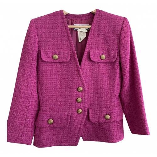 Pre-owned Saint Laurent Tweed Jacket In Purple