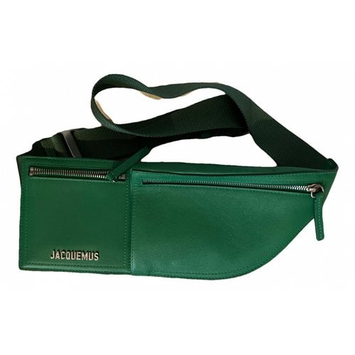 Pre-owned Jacquemus Leather Clutch Bag In Green