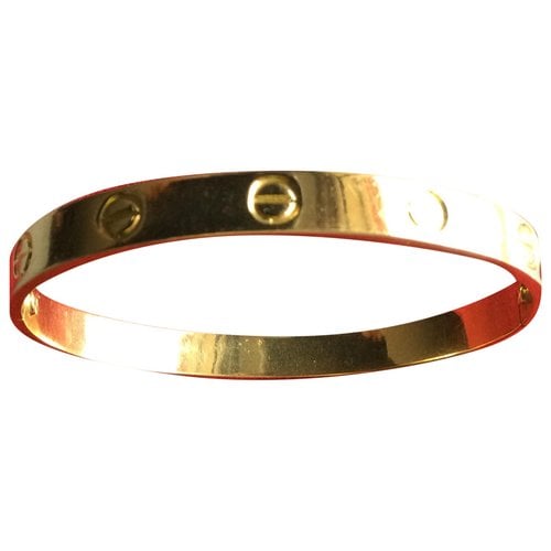 Pre-owned Cartier Love Pm Yellow Gold Bracelet