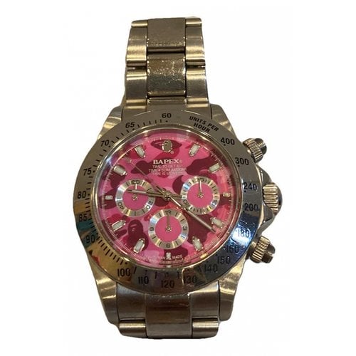 Pre-owned A Bathing Ape Watch In Pink