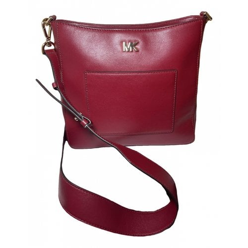 Pre-owned Michael Kors Leather Crossbody Bag In Red