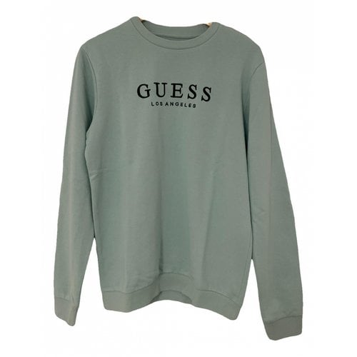 Pre-owned Guess Sweatshirt In Turquoise