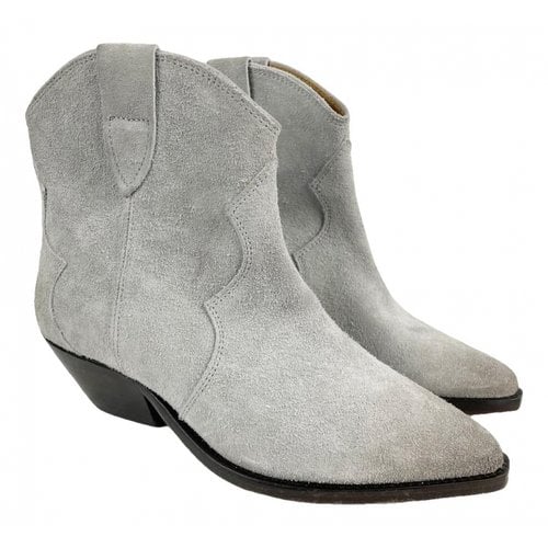 Pre-owned Isabel Marant Western Boots In Grey