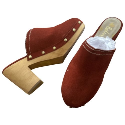 Pre-owned Boden Mules & Clogs In Red