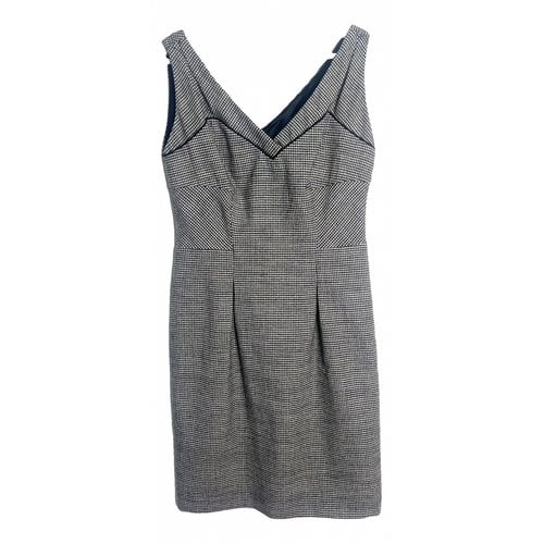 Pre-owned Diane Von Furstenberg Wool Mini Dress In Grey