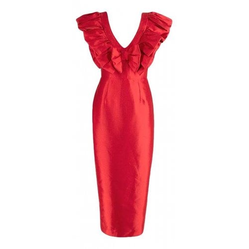 Pre-owned Alexia Maria Silk Dress In Red