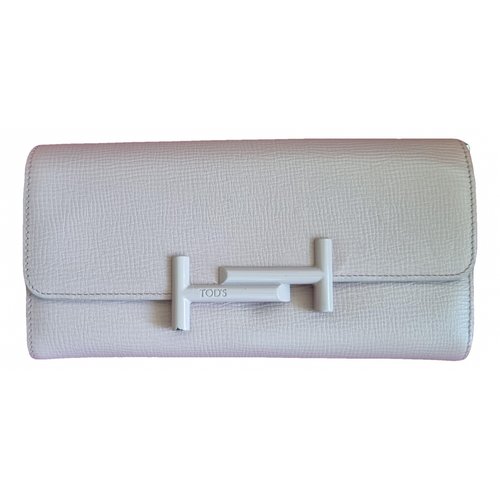 Pre-owned Tod's Leather Clutch Bag In Pink