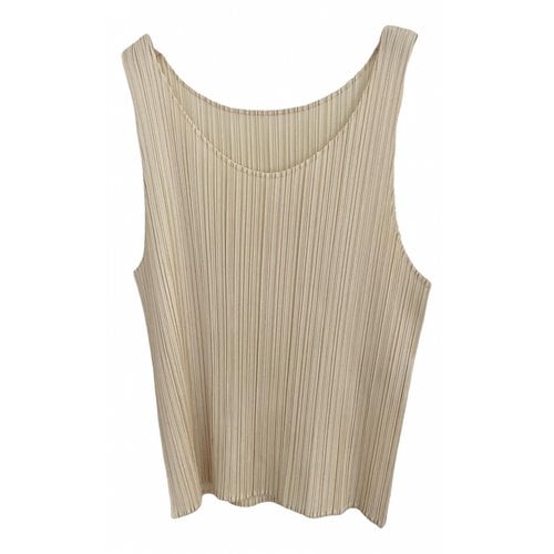 Pre-owned Issey Miyake Camisole In Beige