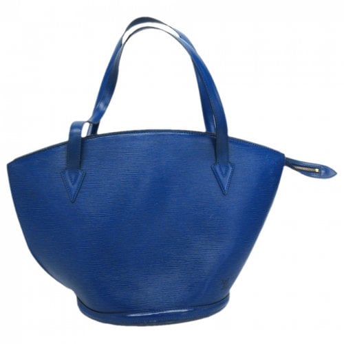 Pre-owned Louis Vuitton Saint Jacques Leather Handbag In Blue