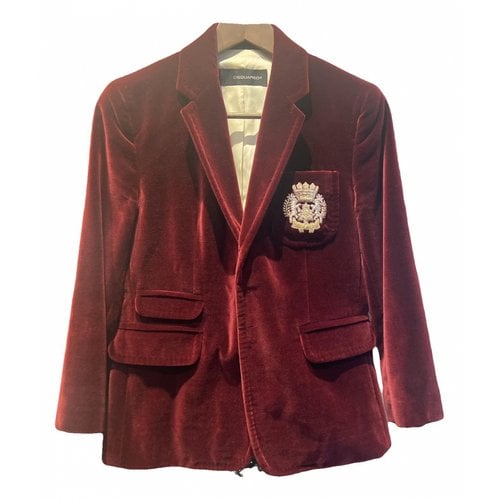 Pre-owned Dsquared2 Jacket In Burgundy