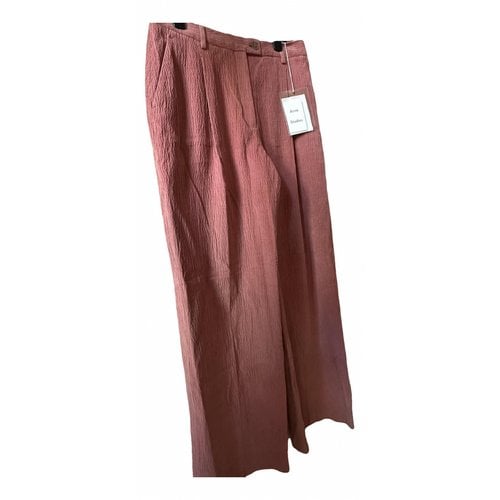 Pre-owned Acne Studios Straight Pants In Pink