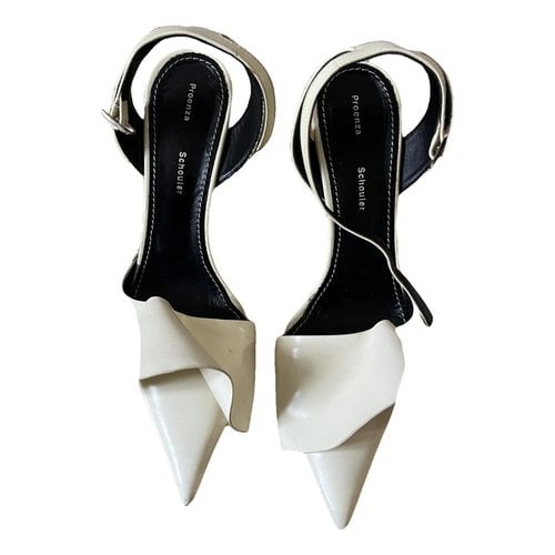 Pre-owned Proenza Schouler Leather Heels In White