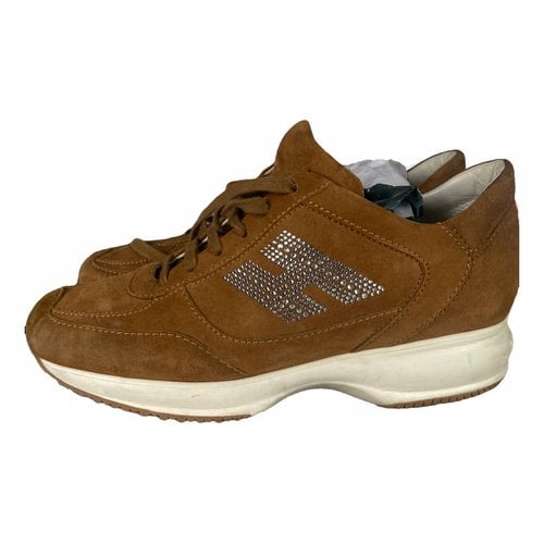 Pre-owned Hogan Trainers In Camel