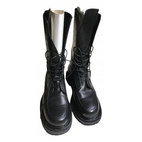 Pre-owned Magda Butrym Leather Boots In Black