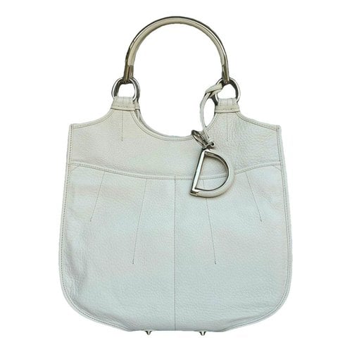 Pre-owned Dior Leather Handbag In White