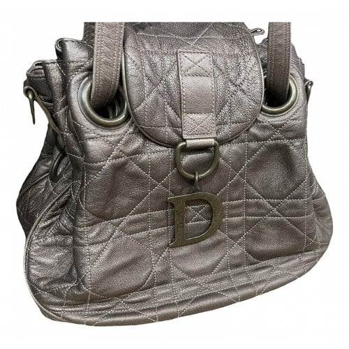 Pre-owned Dior Leather Handbag In Green