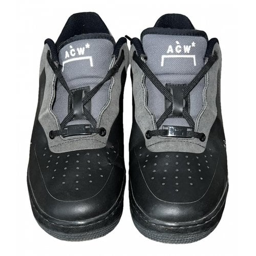 Pre-owned A-cold-wall* Leather Low Trainers In Black