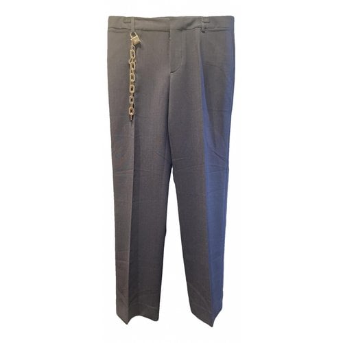 Pre-owned Dsquared2 Wool Trousers In Navy