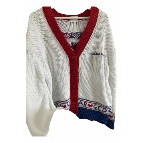 Pre-owned Gcds Cardigan In White