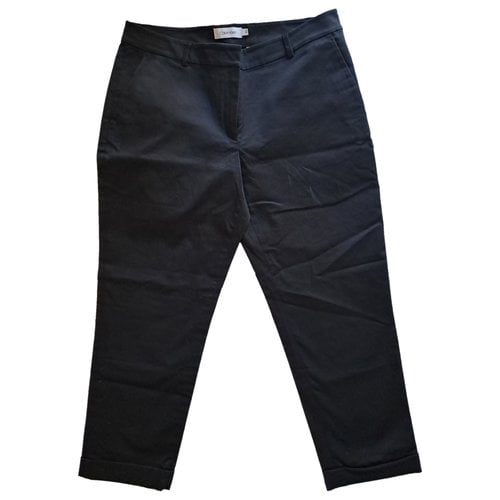 Pre-owned Calvin Klein Trousers In Blue