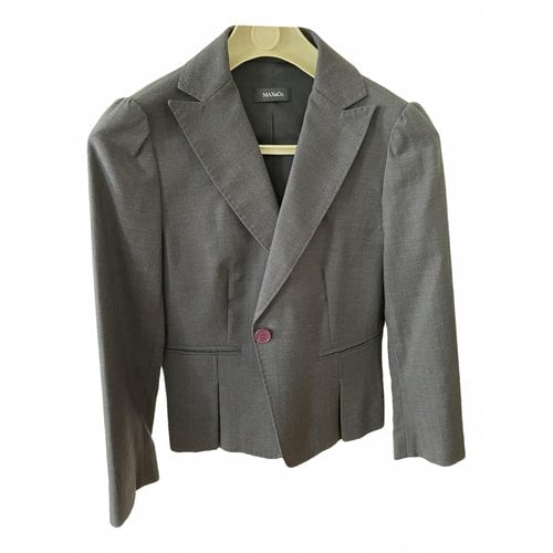 Pre-owned Max & Co Wool Suit Jacket In Grey