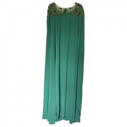 Pre-owned Marchesa Notte Maxi Dress In Green