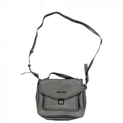 Pre-owned Mia Bag Leather Handbag In Grey