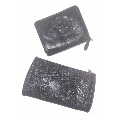 Pre-owned Mulberry Leather Wallet In Black