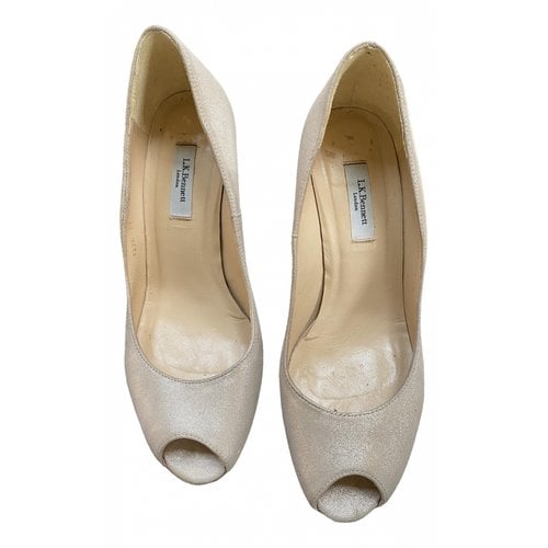 Pre-owned Lk Bennett Cloth Heels In Gold