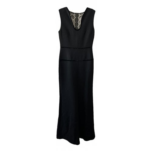 Pre-owned Roland Mouret Wool Maxi Dress In Black