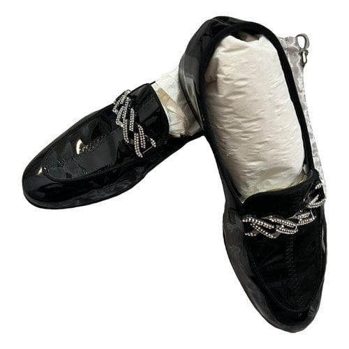 Pre-owned Giuseppe Zanotti Patent Leather Flats In Black