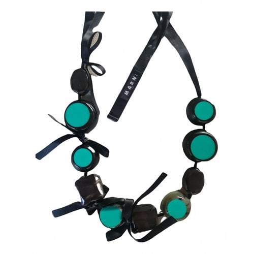 Pre-owned Marni Necklace In Turquoise
