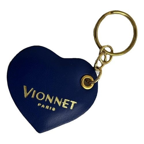 Pre-owned Vionnet Leather Key Ring In Blue