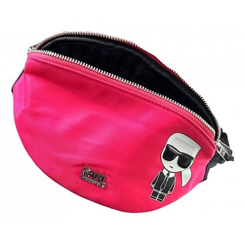 Pre-owned Karl Lagerfeld Cloth Handbag In Pink