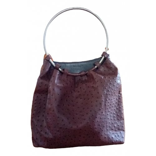 Pre-owned Max & Co Vegan Leather Handbag In Brown
