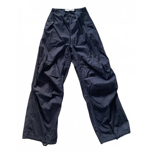 Pre-owned Dion Lee Trousers In Blue